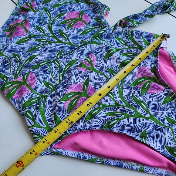 Liberty & Justice Women's One Shoulder High Leg Cheeky Cut Out One-Piece Sz L - Picture 11 of 16